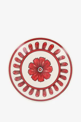 Assiette en céramique Pétale Rouge