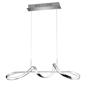 Suspension LED Perugia minimaliste blanche ou chromée | LeonLeds.com